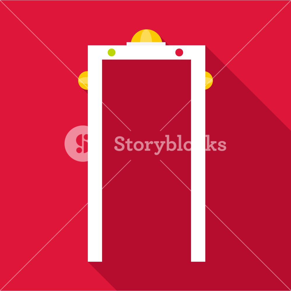 998x1000 Check On Metal Detector Icon Flat Illustration Of Check On Metal