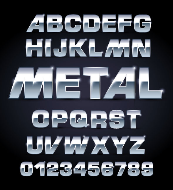 Shiny Metal Letters And Numbers Vector Set Free Download 589x647 Shiny Metal Letters And Numbers Vector Set Free Download
