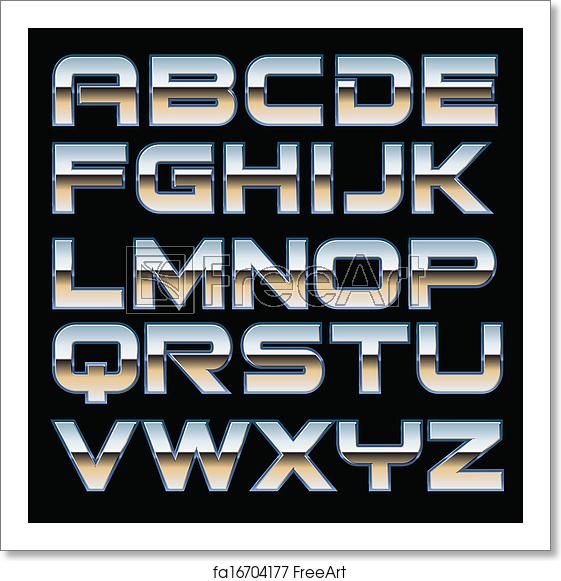 Free Art Print Of Vector Metal Font Vector Set Of Metallic 561x581 Free Art Print Of Vector Metal Font Vector Set Of Metallic