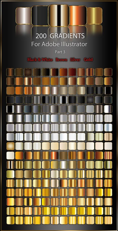 illustrator metal gradient swatches free download