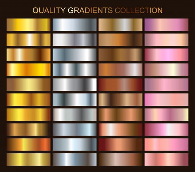 Metallic Gradients Collection Vector Premium Download 626x553 Metallic Gradients Collection Vector Premium Download