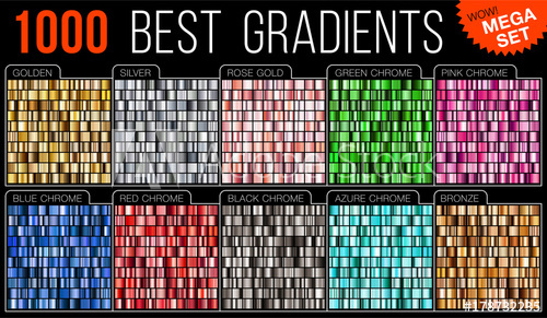 Vector Mega Set Of Gradients Big Collection Colorful Metallic 500x291 Vector Mega Set Of Gradients Big Collection Colorful Metallic