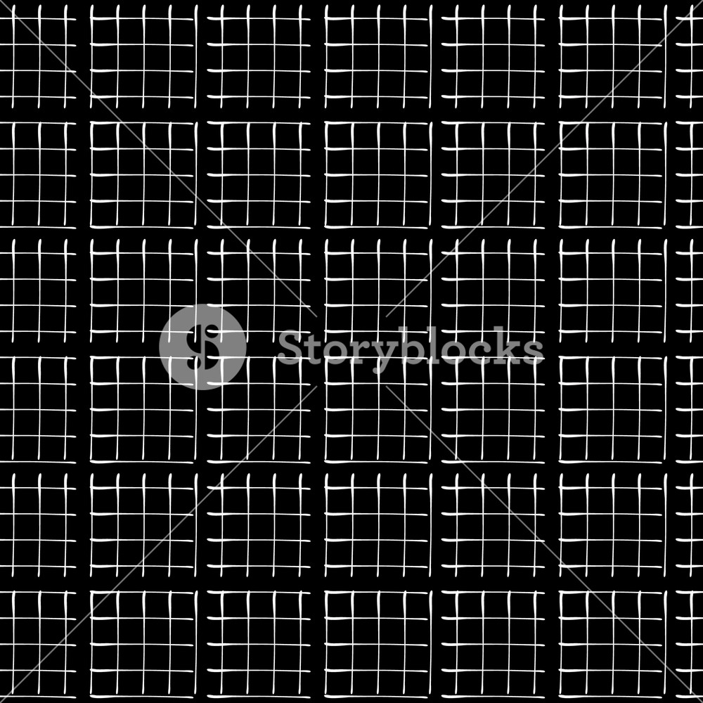 1000x1000 White On Black Metal Mesh Seamless Vector Pattern Hand Drawn