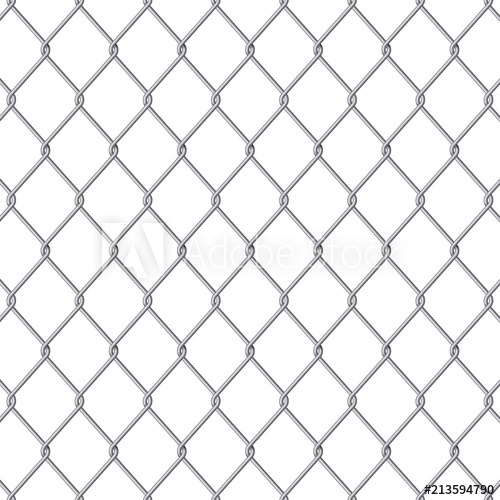 500x500 Creative Vector Illustration Of Chain Link Fence Wire Mesh Steel