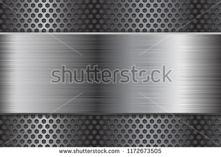 450x320 Metal Background With Perforation And Brushed Steel Plate Vector