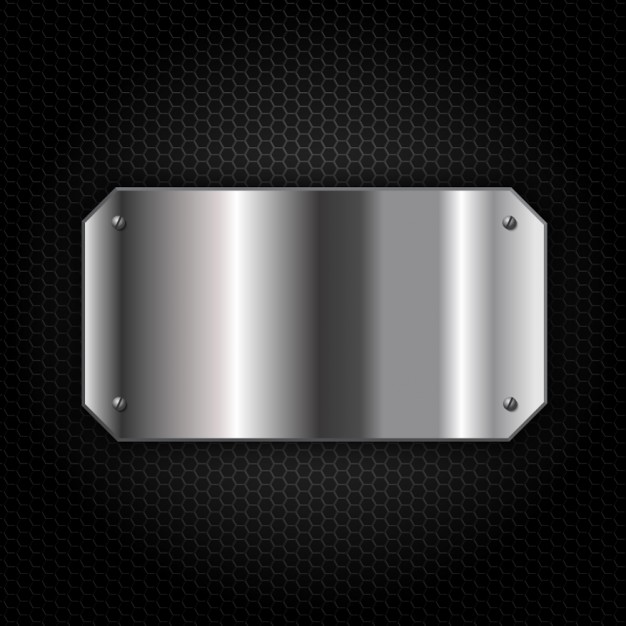 626x626 Metal Plate Over Metallic Background Vector Free Download