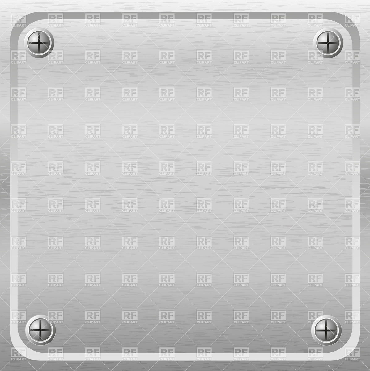 1197x1200 Screwed On Metal Textured Plate Vector Image Of Borders And Frames