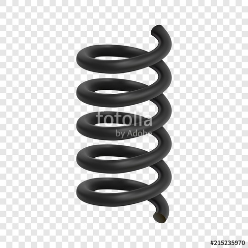 500x500 Car Spring Mockup Realistic Illustration Of Car Spring Vector