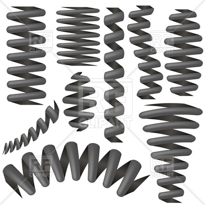 400x400 Metallic Springs Collection Vector Image Of Objects