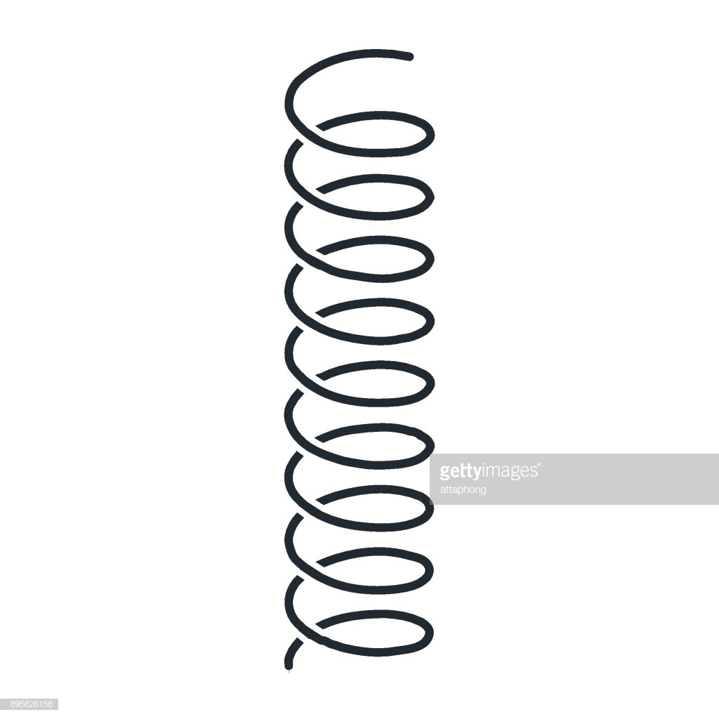 1024x1024 Spring Metal Clipart Black And White