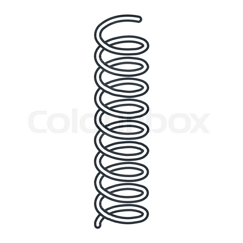 800x800 Coil Spring Steel Spring Metal Spring Stock Vector Colourbox