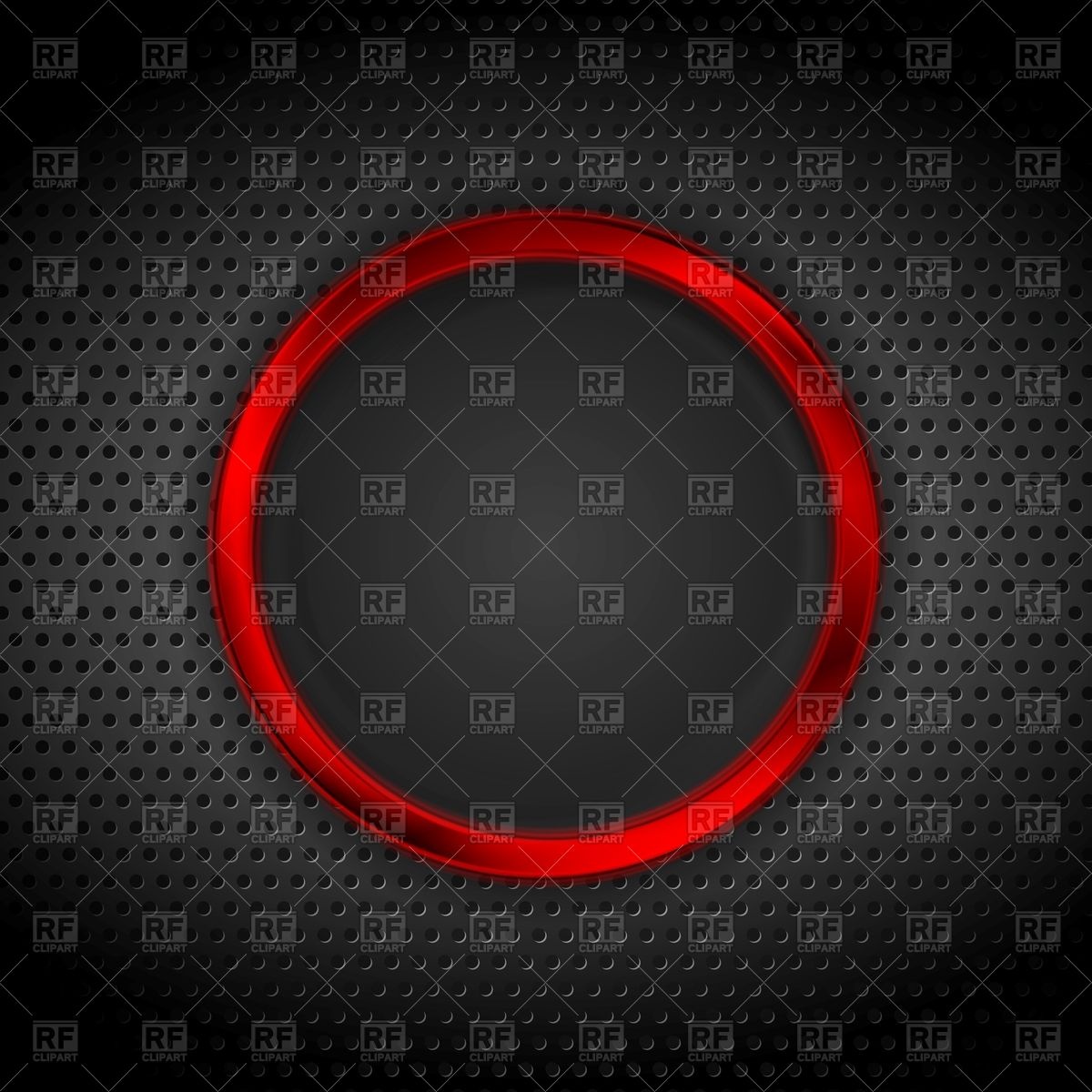 Bright Red Ring On Perforated Metallic Texture Vector Image 1200x1200 Bright Red Ring On Perforated Metallic Texture Vector Image