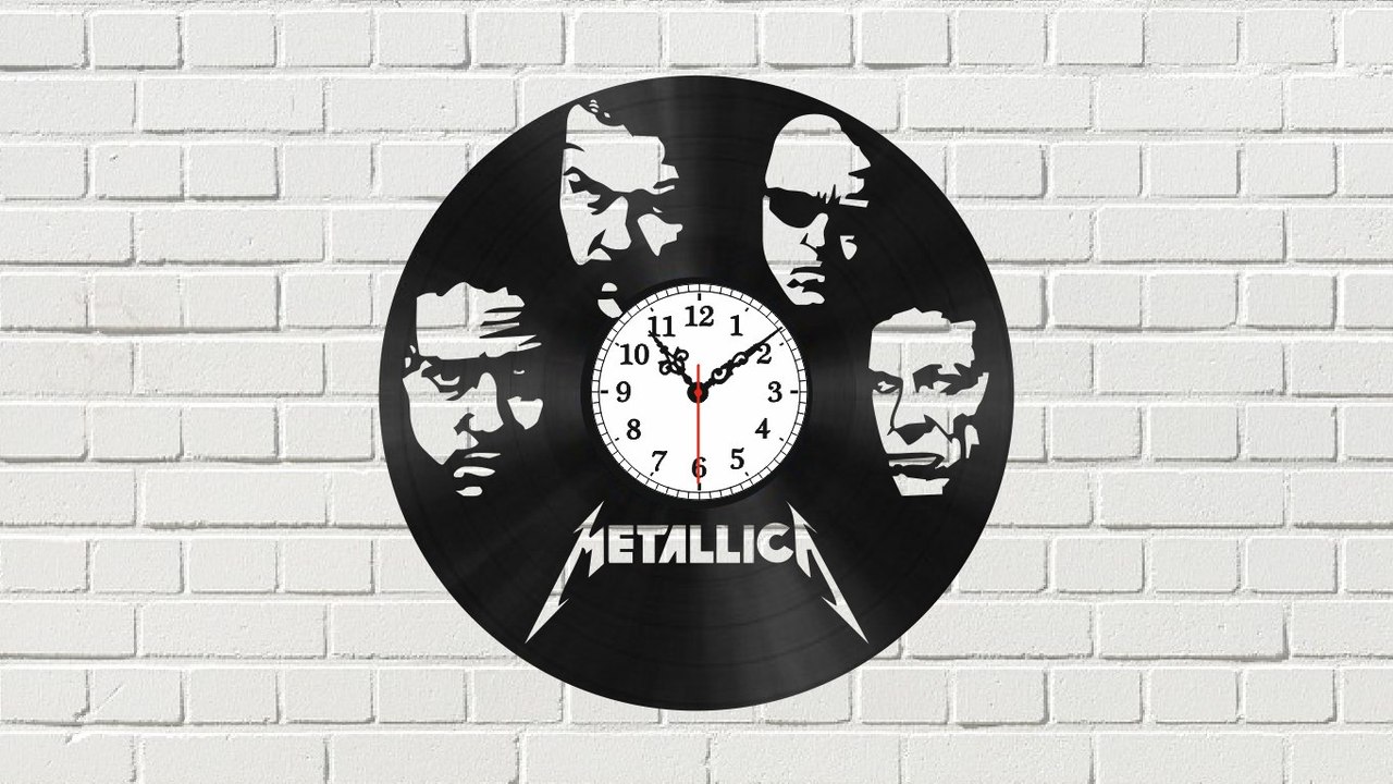 1280x720 Laser Cut Metallica Wall Clock Free Vector Cdr Download