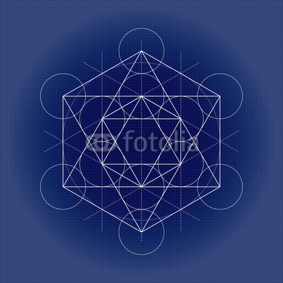 400x400 Metatrons Cube, Sacred Geometry Vector Illustration On Technical