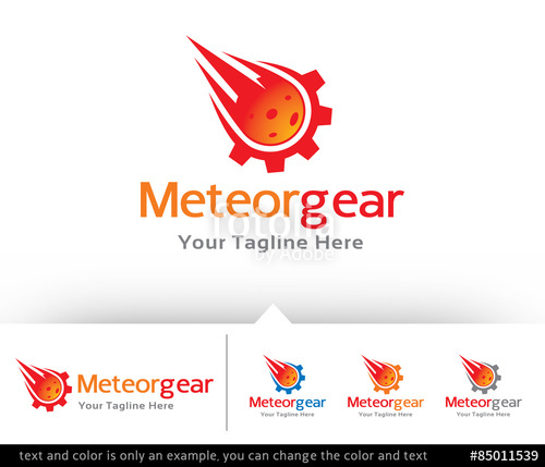 500x429 Meteor Gear Technology Logo Design Template Stock Image