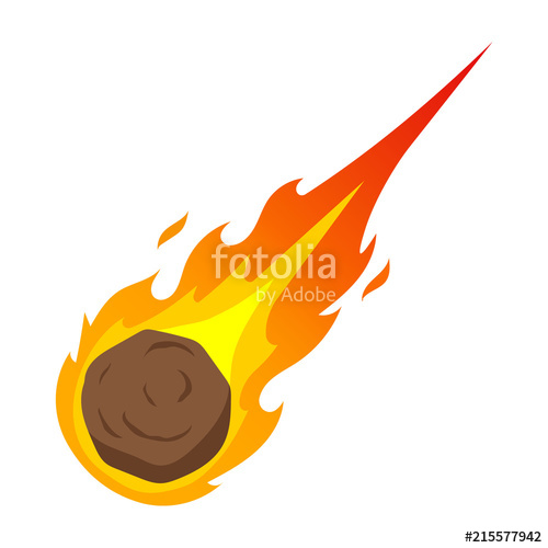 500x500 Meteor Vector Isolated Stock Image And Royalty Free Vector