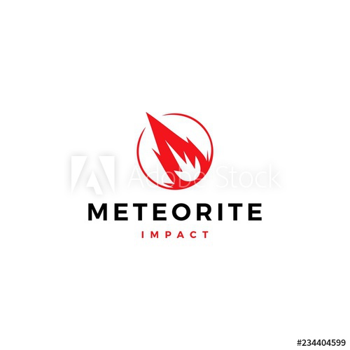 500x500 Impact Meteor Logo Vector Icon Illustration