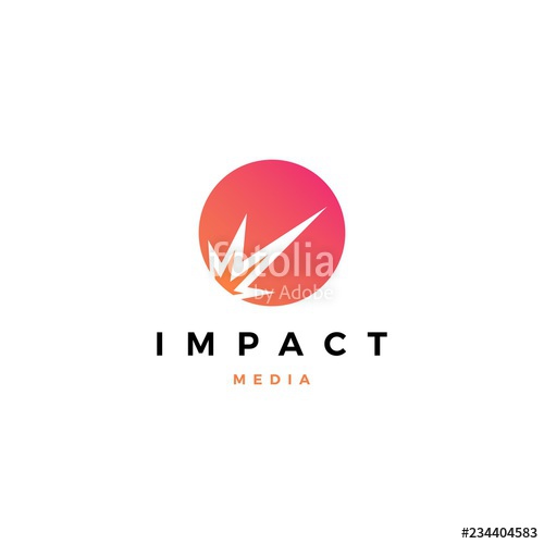500x500 Impact Meteor Logo Vector Icon Illustration Stock Image