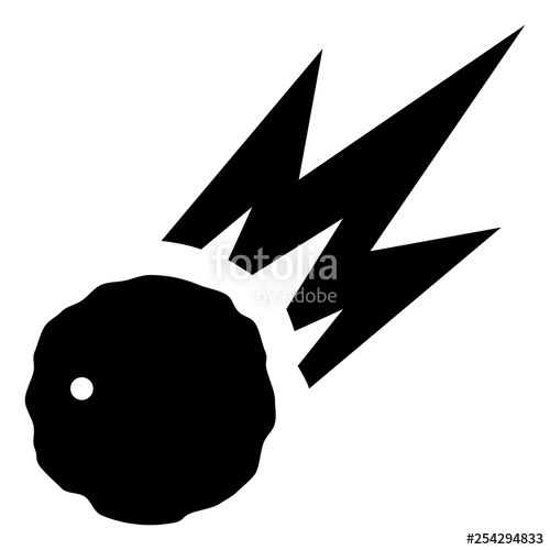 500x500 Asteroid Meteor Vector Icon Stock Image And Royalty Free Vector