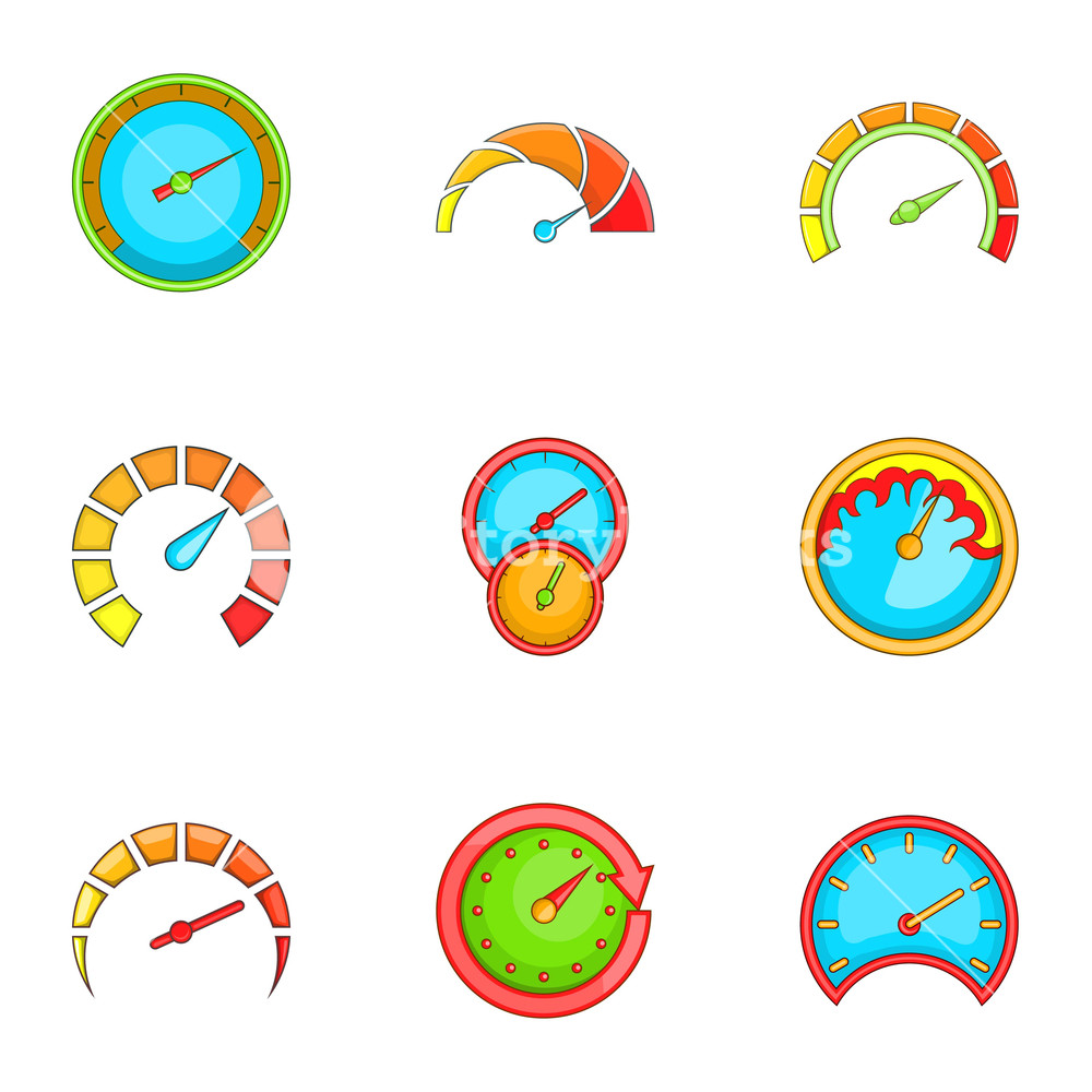 1000x1000 Meter Icons Set Cartoon Illustration Of Meter Vector Icons