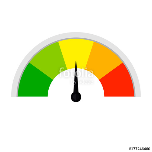 500x500 Credit Score Satisfaction Meter Vector Stock Image And Royalty
