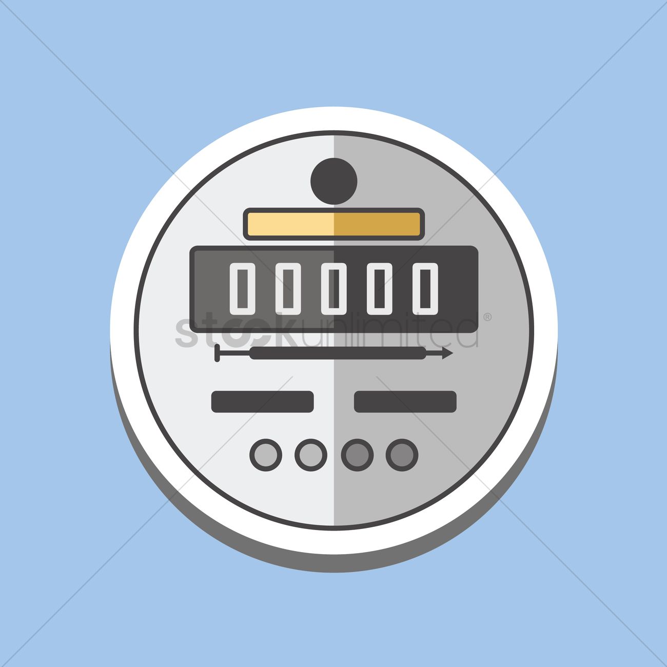 1300x1300 Electric Meter Vector Image