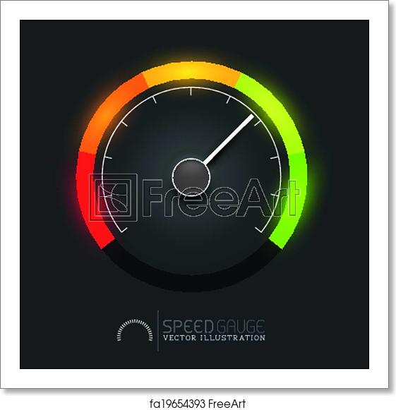 561x581 Free Art Print Of Speed Meter Vector Speed, Power And Or Fuel
