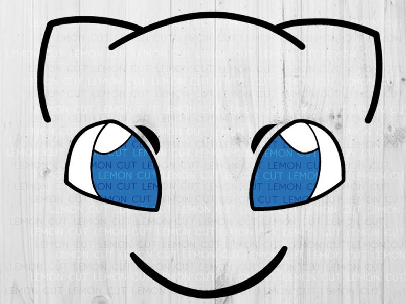794x596 Mew Mew Face Dxf Png Cutfiles For Cricut Etsy