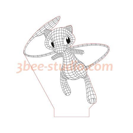 Mew Pokemon Illusion Lamp Plan Vector Op For Cnc 450x450 Mew Pokemon Illusion Lamp Plan Vector Op For Cnc