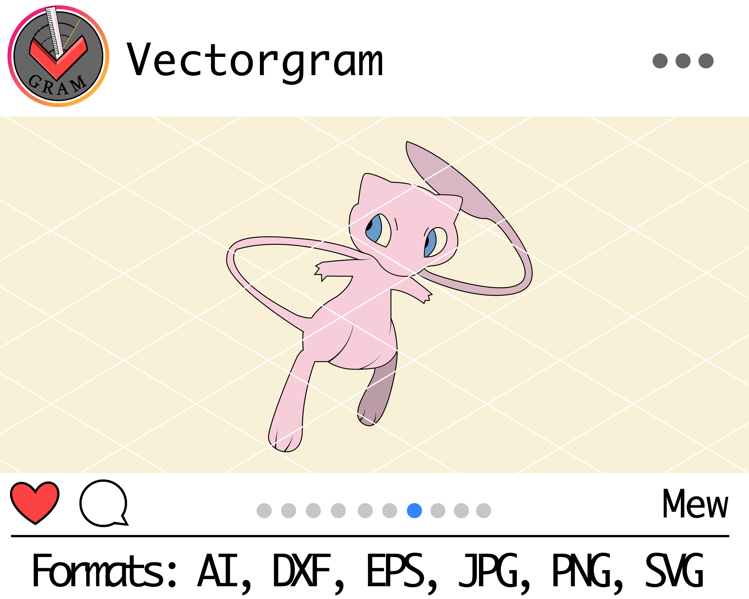 Pokemon Mew Cutfile Vector Art T Shirt Design Silhouette Etsy 3000x2400 Pokemon Mew Cutfile Vector Art T Shirt Design Silhouette Etsy