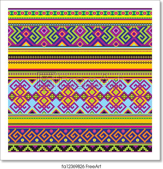 561x581 Free Art Print Of Mexican Background Vector Seamless Background