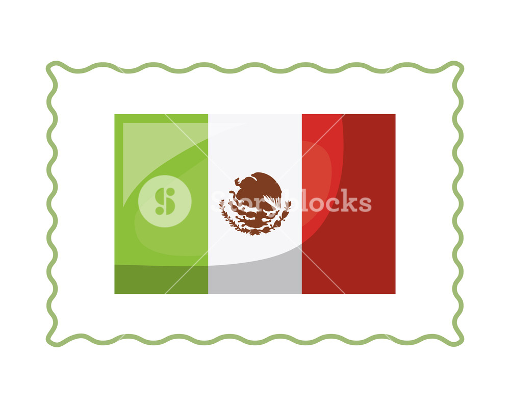 1000x800 Mexican Flag Culture Traditional Banner Vector Illustration