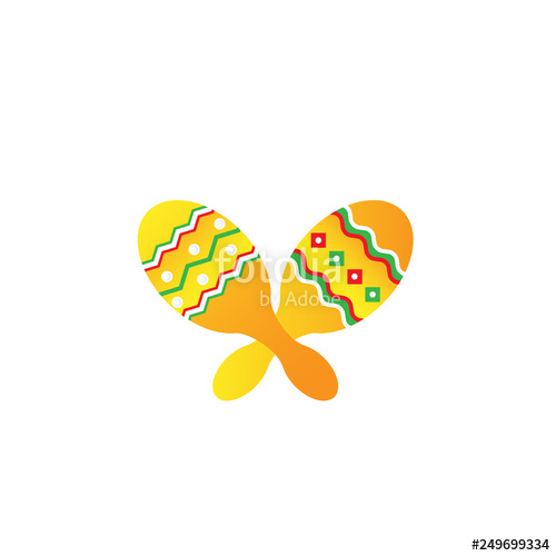 500x500 Cinco De Mayo May Typography Banner Vector Mexican Maracas