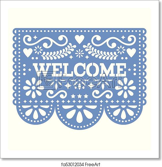 561x581 Free Art Print Of Papel Picado Vector Design