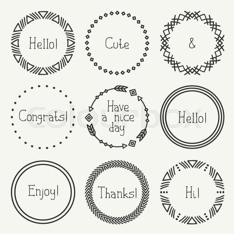 800x800 Day Of The Dead Frame Set Tribal Hand Stock Vector Colourbox