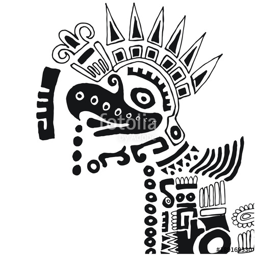 500x500 Mexican Aztec Drawing Eagle Tatoo Stock Image And Royalty Free