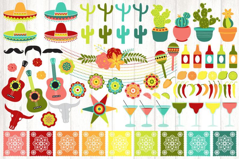 Cinco De Mayo Clipart In Vector Format With Mexican Fiesta Etsy 794x529 Cinco De Mayo Clipart In Vector Format With Mexican Fiesta Etsy