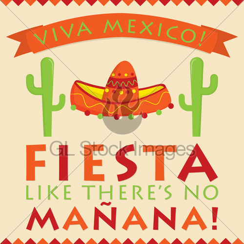 Retro Style Mexican Fiesta Card In Vector Format Gl Stock Images 500x500 Retro Style Mexican Fiesta Card In Vector Format Gl Stock Images