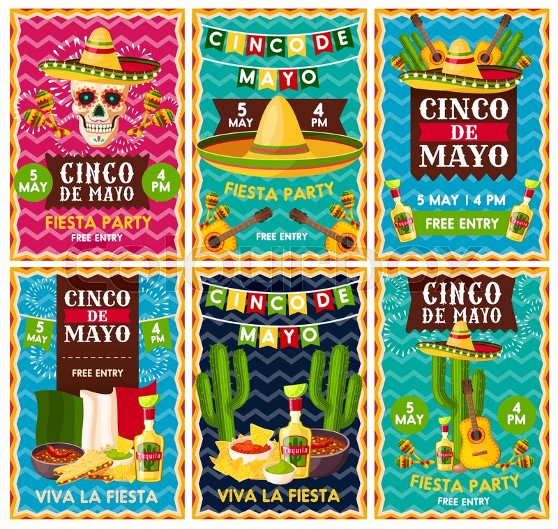 Cinco De Mayo Mexican Fiesta Party Stock Vector Colourbox 800x759 Cinco De Mayo Mexican Fiesta Party Stock Vector Colourbox