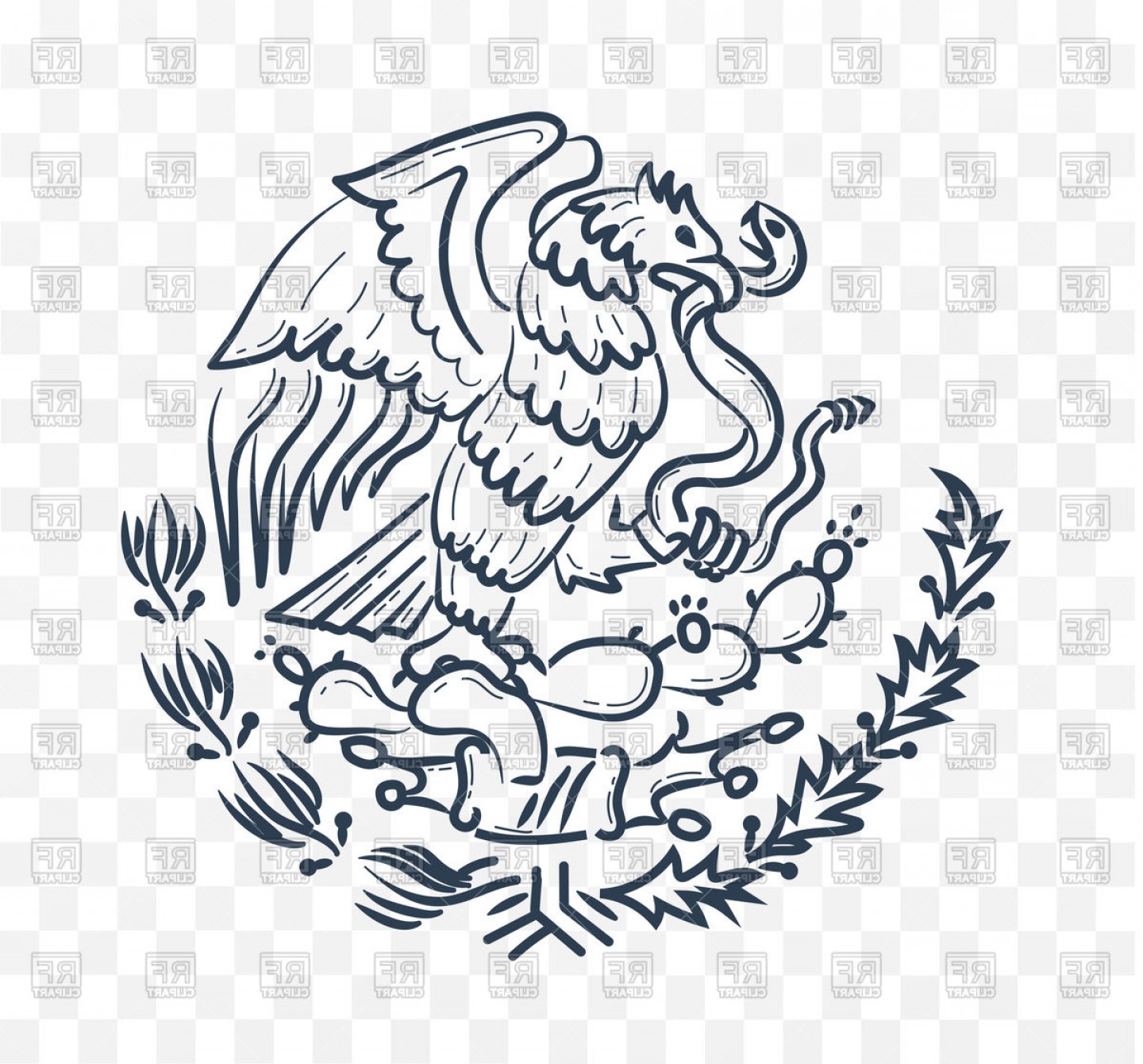 Mexican Flag Eagle Vector at Vectorified.com | Collection of Mexican ...