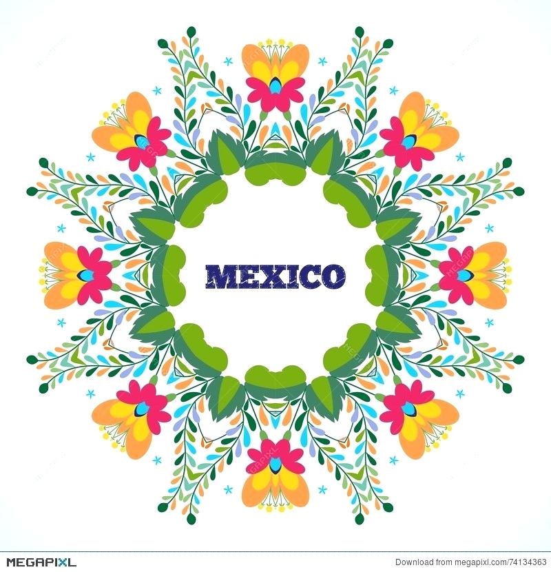 800x830 Mexico Flowers Vector