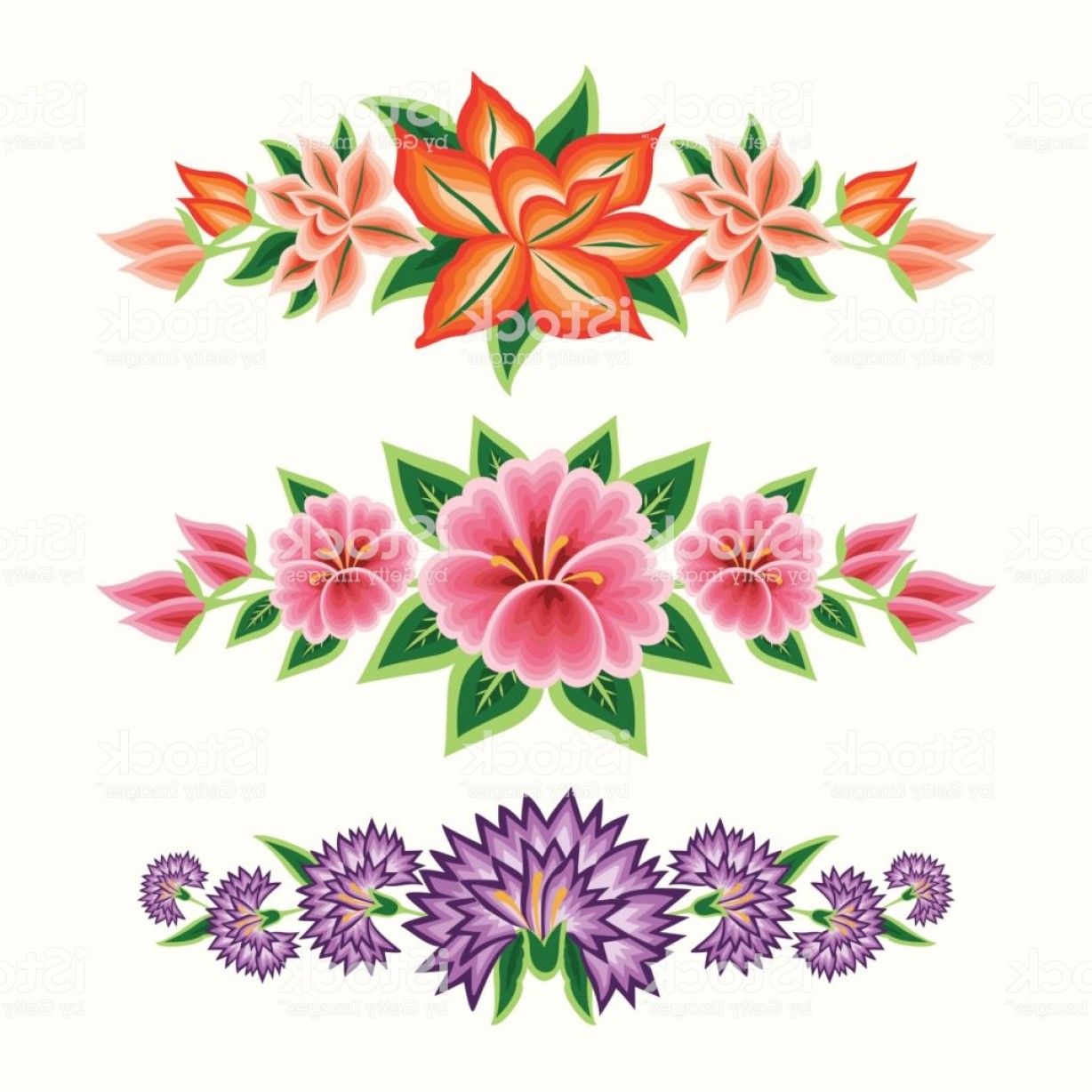 1228x1228 Mexican Flowers Border Vector Handandbeak