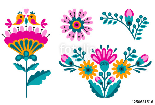 500x340 Flower Ethnic Decoration Fashion Mexican, Navajo Or Aztec, Native