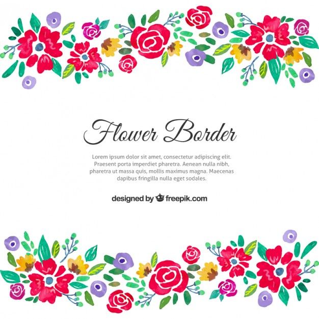 626x626 Colorful Floral Border Free Vector My Freepik