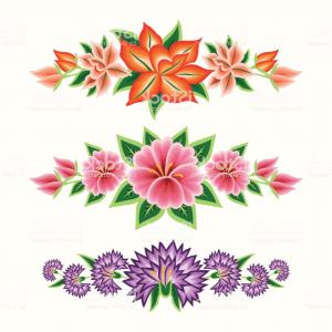 300x300 Mexican Flowers Border Vector Handandbeak