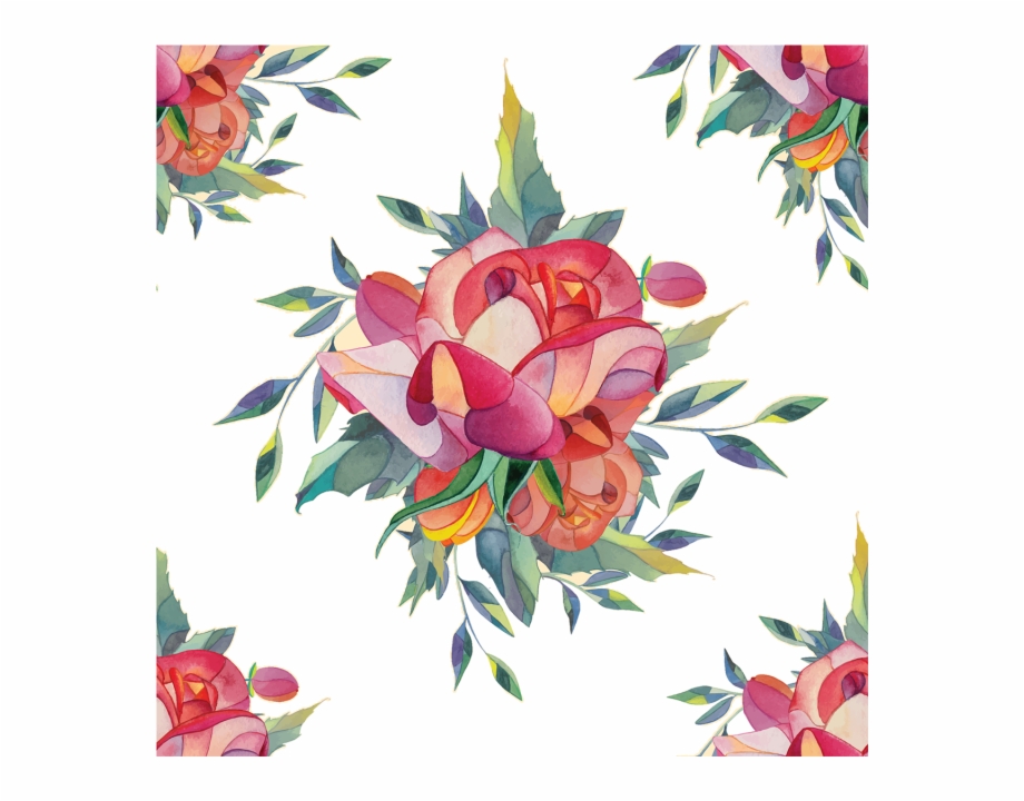 920x720 With Beautiful Rose Flowers Watercolor Flower Background