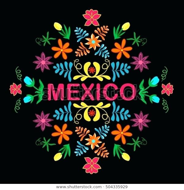 600x620 Mexican Flowers Vector