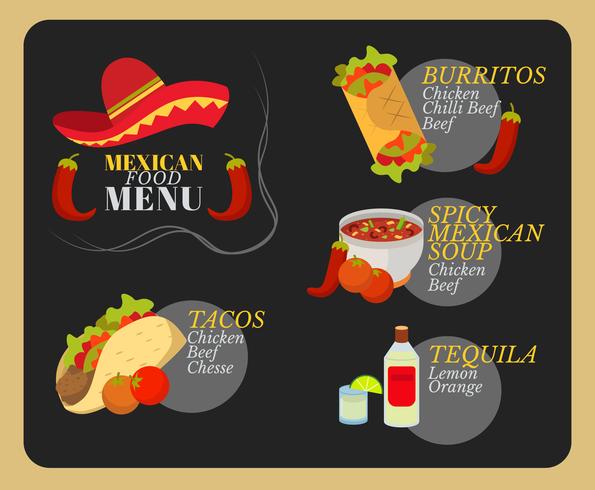 595x490 Delicious Mexican Food Vector