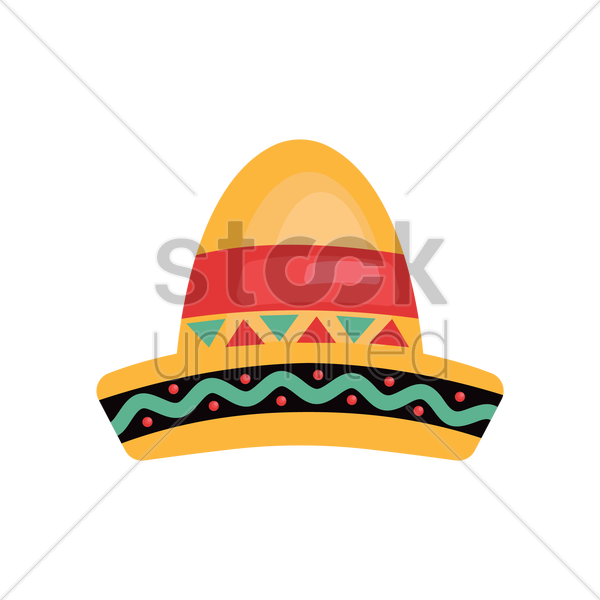 600x600 Mexican Hat Vector Image