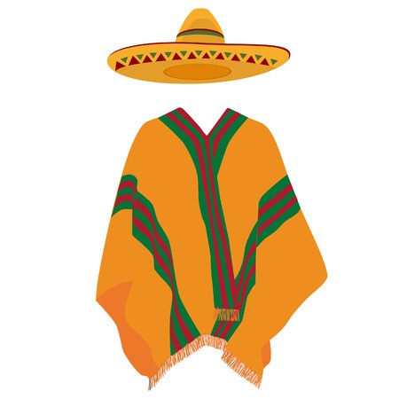 450x450 Mexican Poncho, Sombrero,mex Mexican Hat, Vector, Isolated